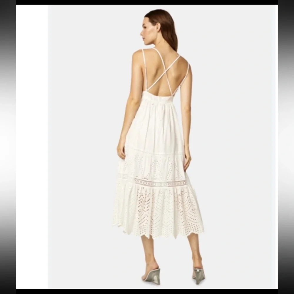 NWT Misa Los Angeles Eyelet Embroidered Allegra  Dress. - Picture 3 of 13